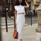 Bornladies Cotton Linen Vest Half Skirt 2-Piece Set  Women's Summer New INS Chic Short Vest Casual Set Split Long Skirt Suits