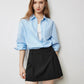 TOYOUTH Women Mini Skirt Pants 2024 Autumn New High Waisted A Line Suit Pants Skirt