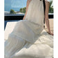 Vintage Women Beige Elegant Off Shoulder Evening Party Dress Summer Sleeveless Vacation Pleated Halter Cake Long Sundress Simple
