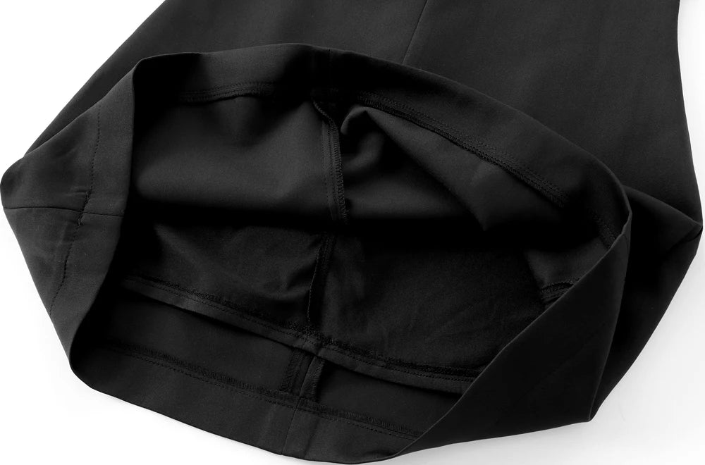 TRZA-Women's Contrast Velvet Bow Mini Dress, Straight Neck, Back Zipper, Female Dresses, Sexy Fashion