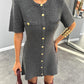 Trendix Elegant Knit Mini Dress Women Street Slim High Waist Short Sleeve Rib Sweater Dresses Vacation Bodycon Knitwear Dress