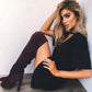 Summer Sexy Mini Black Dress 2025 V Neck Cut Out Loose Dress Women Elegant Short Sleeve Club Party Dress Solid Color Streetwear