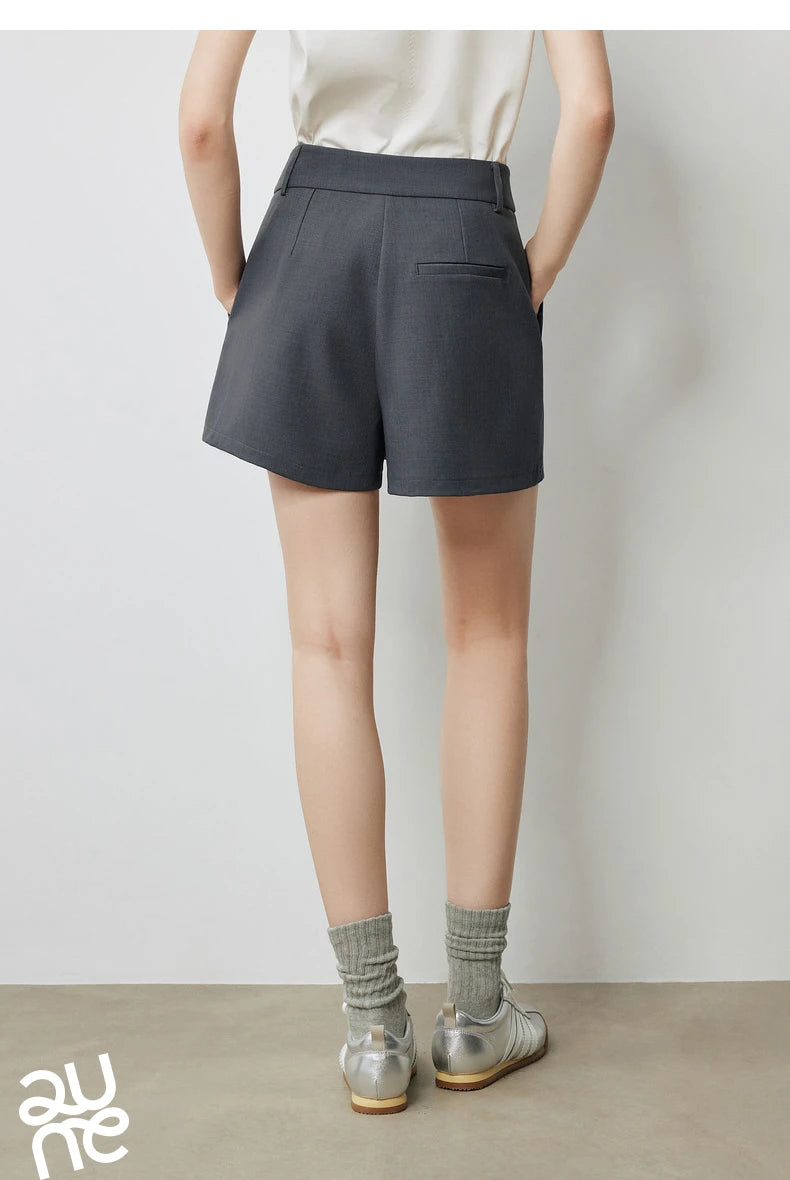 TOYOUTH Women Mini Skirt Pants 2024 Autumn New High Waisted A Line Suit Pants Skirt