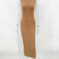 Tossy Sleeveless Knitwear Turtleneck Long Dress Female Slim Elegant Fashion Autumn 2023 Ribbed Knit Dress For Women Maxi Dress