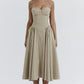Women's French Style Long Dress with Solid/Floral/Checkered Multi Color Options Knee-Length Dress 2025 New Arrival