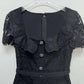 JAMERARY Brand Designer Summer Black Lace Evening Prom Dress Women Diamond Button Short Sleeve Midi Long Party Vestidos Quality