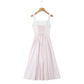 Sexy Sleeveless Elegant Plaid Dress Women Lace Up Back A-line Midi Summer Dresses Party Robe