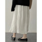 French Style A- Line Cotton Linhing Skirt Women's Summer High Waist Slimming Loose Midi Skirt Tea Break Fashion plus Size