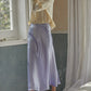 Fashion Women's Skirt A-line Silk High Waist Elegant Skirts Green Blue Long Summer Skirts Korean Side Zipper Office Satin Skirt