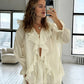 Tuularose New Casual Shorts Two-piece Set Women's Ruffled Loose Tie Top Simple Shorts Set Office Lady Summer Female Shorts Set