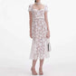 Luxury Hollow Out Long Lace Dresses Women Summer Sexy Hook Crochet Embroidery Flower Solid Backless Wedding Evening Vestidos