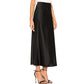 Long Satin Skirts For Women Summer High Quality Skirt With Slit On The Side Silk Elegant Black Maxi Luxury Women's Skirts 2025