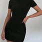 Tossy Summer Female Contrast Mini Dress Casual High Waist Short Sleeve Sexy Skinny Patchwork Bodycon Dress Women's Mini Dress