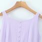 French retro pure lust high-end dress for women spring and summer new single-breasted sleeveless backless slim dress