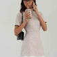 Elegant Retro Black Polka Dot Dress Women Office Style Sexy Short Summer Dresses Short Sleeve Polka Dot Beach Dress Women 2025