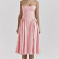 Women's French Style Long Dress with Solid/Floral/Checkered Multi Color Options Knee-Length Dress 2025 New Arrival
