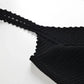 Black Spaghetti Strap Mermaid Dress Women's 2024 New Hollow Out Knitted Slim Mid-Calf Dresses