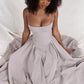 Women's French Style Long Dress with Solid/Floral/Checkered Multi Color Options Knee-Length Dress 2025 New Arrival