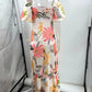 Fashion Square Collar Printed Long Dress Women Elegant Casual Short Puff Sleeved Dresses 2024 Summer Chic Female Vacation Robes