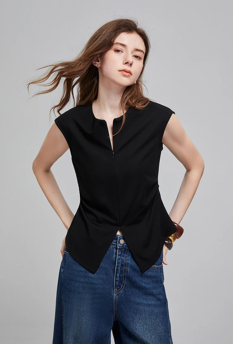 TOYOUTH Women Short Sleeve T shirt 2025 Spring New Tops 8521004