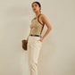 New In Tank Top for Women Collision Color Camisole Undershirt Retro French Wear Suit Inside Slim Short Tops Casual Tank Tees