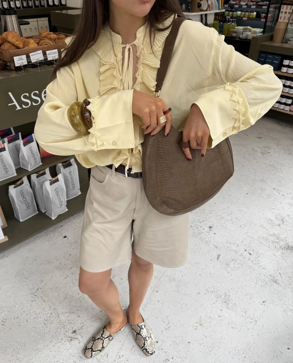 Talenza Casual Chiffon Shirt Women Fashion Pleated Lace-up Solid Lace Top Summer Vacation Loose Vintage Elegant  Female Blouses