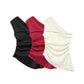 TRZA Women's Asymmetric Draped Blouse One Shoulder Side Zipper Chic Fashion Top Female Shirt