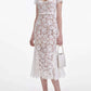 Luxury Hollow Out Long Lace Dresses Women Summer Sexy Hook Crochet Embroidery Flower Solid Backless Wedding Evening Vestidos