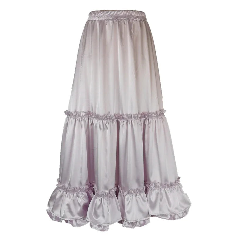 Elegant Pink Satin Women Prom Skirt Spaghetti Strap Sweetheart A-Line Tea Length Fancy Lace High Quality Female Party Gowns