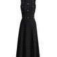 TWOTWINSTYLE Solid Patchwork Diamonds Designer Dresses For Women Round Neck Sleeveless High Waist Slimming Dress Female Fashion