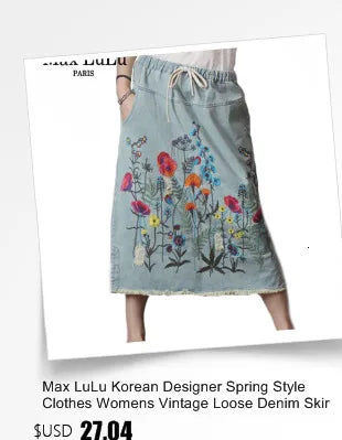 Max LuLu Japan Style Summer Streetwear Fashion Women Khaki A-Line Skirts Ladies Elastic Casual Long Skirt Girls Vintage Clothes