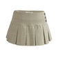 Summer mini skirts woman vintage clothes elegant skirts for women y2k clothes skirts pleated preppy skirt with shorts button up