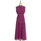 TWOTWINSTYLE Vintage Ruched Dress For Women Stand Collar Sleeveless High Waist Chiffon Midi Dresses Female 2022 Fashion New
