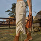Leisure elastic waist work dress, fashionable women's mid length skirt
