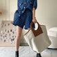 Women's Denim Short Sleeve Top and Shorts Two Piece Suit French Fashion Spring Summer Cowgirl Top Streetwear Korean Leisure New