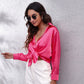 Satin Blouse Shirt Silk Tops Elegant Long Sleeve Loose Womens Blouses Camisas De Mujer Spring Autumn Streetwear Women Clothes
