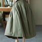 Max LuLu Japan Style Summer Streetwear Fashion Women Khaki A-Line Skirts Ladies Elastic Casual Long Skirt Girls Vintage Clothes