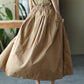 Max LuLu Japan Style Summer Streetwear Fashion Women Khaki A-Line Skirts Ladies Elastic Casual Long Skirt Girls Vintage Clothes