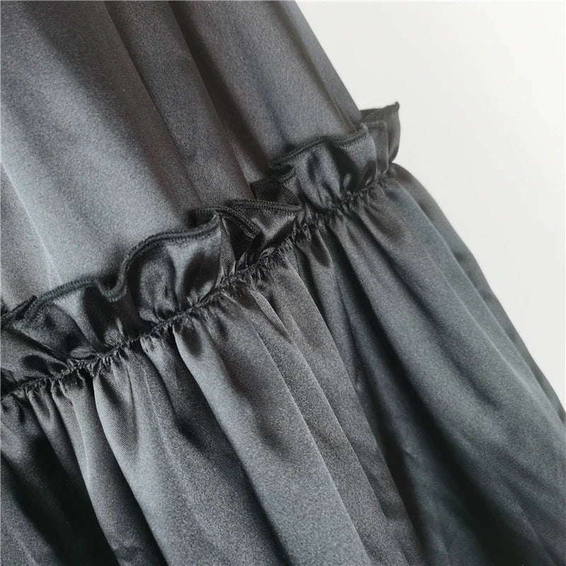 Elegant Pink Satin Women Prom Skirt Spaghetti Strap Sweetheart A-Line Tea Length Fancy Lace High Quality Female Party Gowns