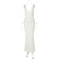 Hawthaw Women 2024 Summer Autumn Knitted V Neck Party Club Beach Vacation Bodycon Long Dress Wholesale Items For Business