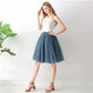 5 Layers 65cm Black Pleated Skirt Sexy Midi Tulle Skirt High Waist Full Lining Adult Tutu Korean Style Women Jupe Femme Faldas
