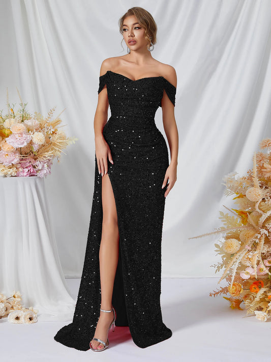 Evening Dresses Women Black Dress Maxe Sleeveless Long Party Celebrity Maxi Elegant Luxury New Fashion Cocktail Female Clothing