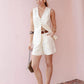 Wolfeel Cotton linen Chic Casual Vest Shorts Set Women's Fashion Commuter Sleeveless Tank Top Loose Shorts Suits Summer New