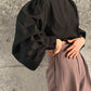 Japan Style Office Lady Elegant Vintage Blouse Women O-neck Loose Lantern Sleeve Shirts Solid All-amtch Blusas Autumn Ladies Top