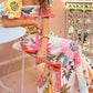 Fashion Square Collar Printed Long Dress Women Elegant Casual Short Puff Sleeved Dresses 2024 Summer Chic Female Vacation Robes