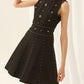 TWOTWINSTYLE Patchwork Embroidered Flares Dresses For Women Round Neck Sleeveless High Waist Mini Summer Dress Female Fashion