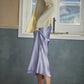 Fashion Women's Skirt A-line Silk High Waist Elegant Skirts Green Blue Long Summer Skirts Korean Side Zipper Office Satin Skirt