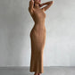 Tossy Sleeveless Knitwear Turtleneck Long Dress Female Slim Elegant Fashion Autumn 2023 Ribbed Knit Dress For Women Maxi Dress