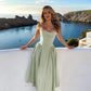 Women's French Style Long Dress with Solid/Floral/Checkered Multi Color Options Knee-Length Dress 2025 New Arrival