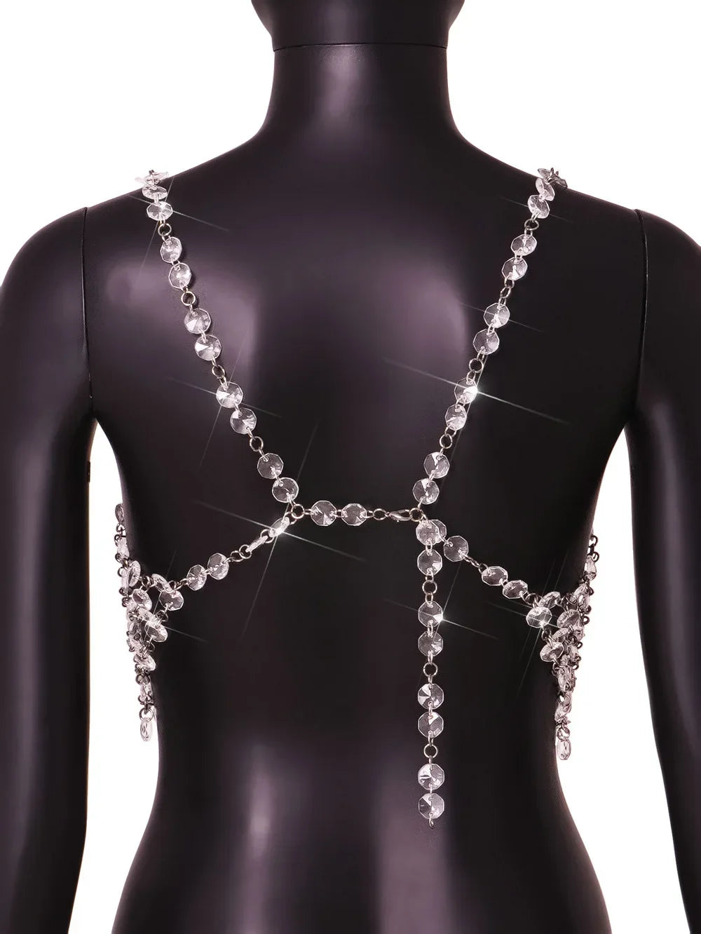 2024 New Sexy Jewelry Splicing Open-Back Vest Z20275 Fast Selling Cross-Border E-commerce Amazon Product From China